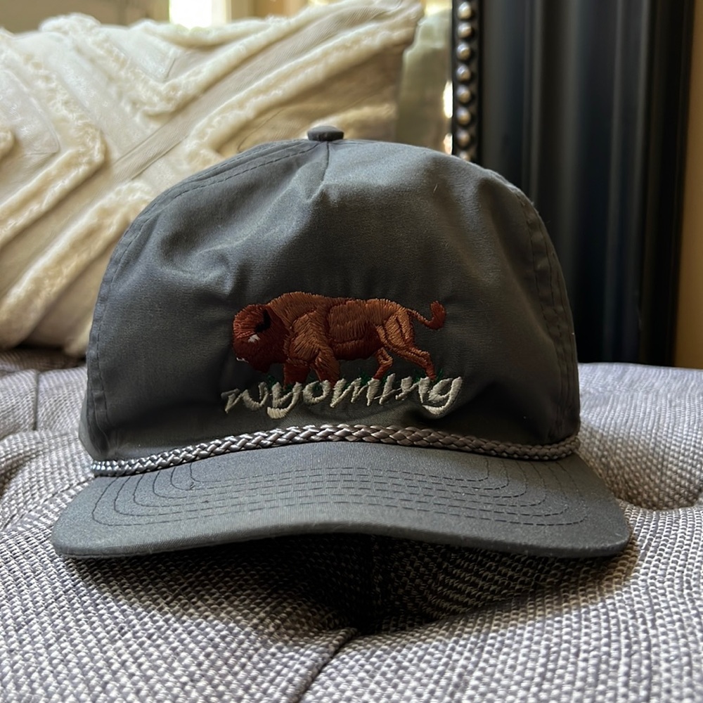 Men’s vintage Wyoming hat, gray.